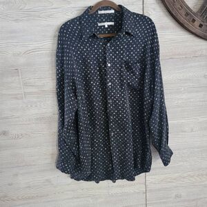 Perry Ellis 100% Silk Vintage Button Down